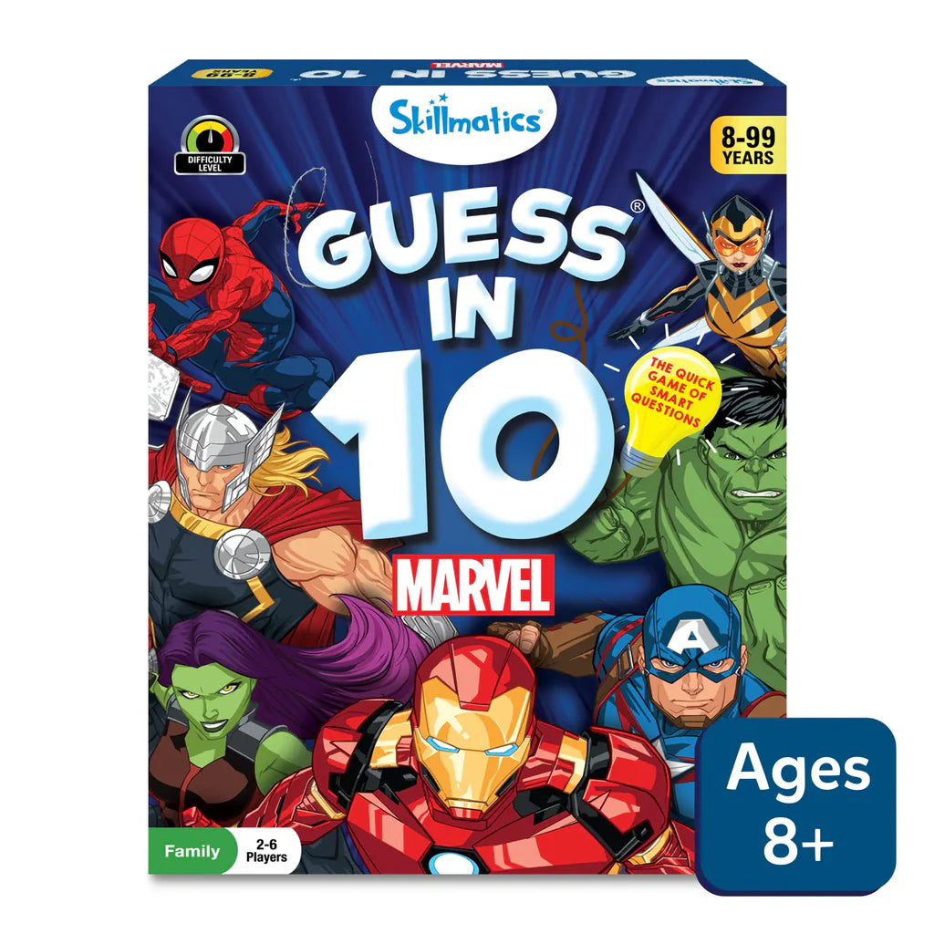 Skillmatics Guess in 10: Marvel – Trivia Card Game for Kids & Families (Ages 8+)