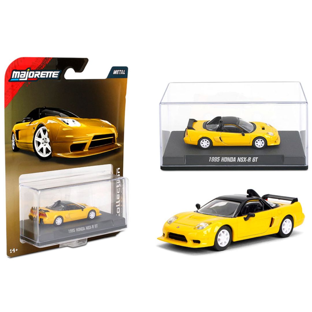 Majorette Collection Series Wave 2 – 1995 Honda NSX-R GT, Yellow | Diecast Model (Ages 14+)