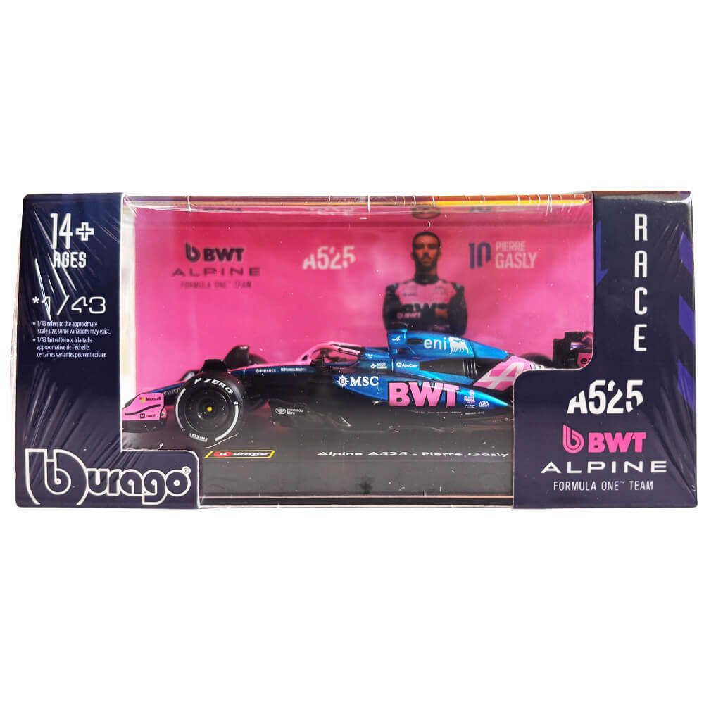 2025 Alpine A525 No.10 (Pierre Gasly) – 1:43 Bburago Formula 1