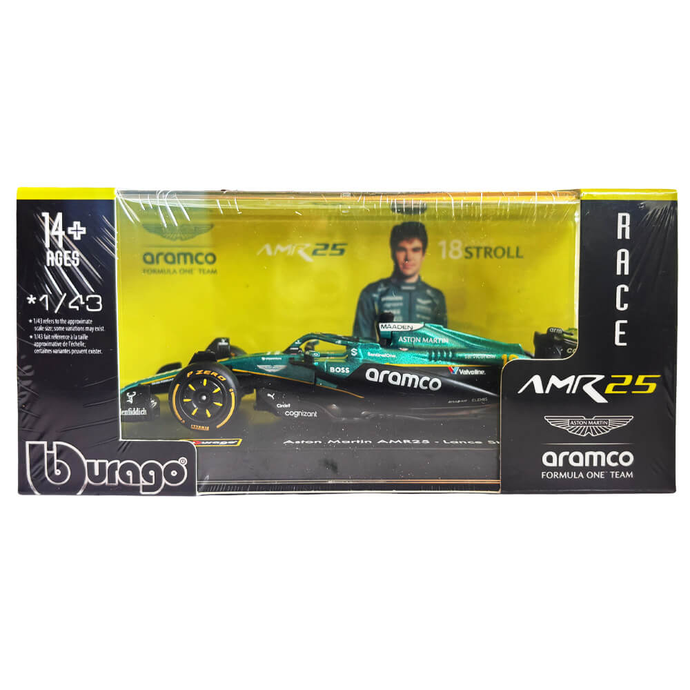 2025 Aston Martin AMR25 No.18 (Lance Stroll) – 1:43 Bburago Formula 1