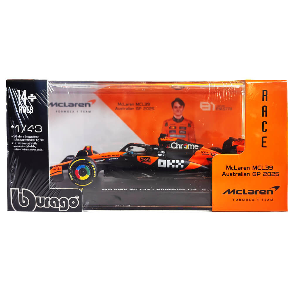 2025 McLaren MCL39 No.81 (Oscar Piastri) – 1:43 Bburago Formula 1