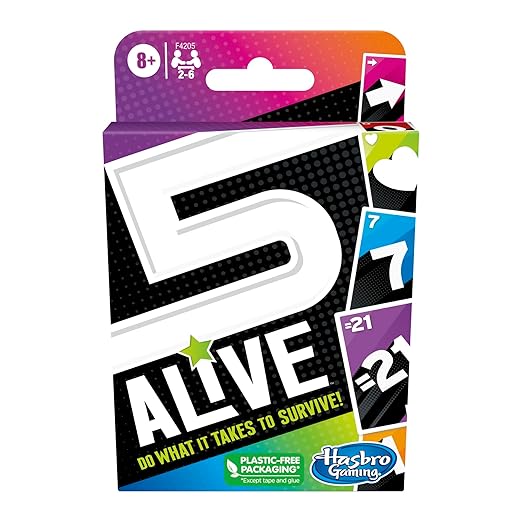 Hasbro Gaming – Five Alive Card Game | Fast-Paced Elimination Game for All Ages (Ages 8+)