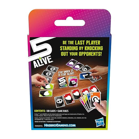 Hasbro Gaming – Five Alive Card Game | Fast-Paced Elimination Game for All Ages (Ages 8+)