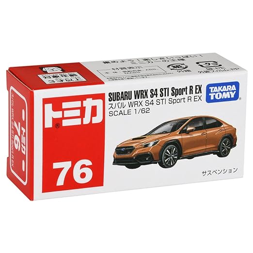 Tomica – Subaru WRX S4 STI Sport R EX No.76 | Die-Cast Performance Sedan Model 1:62 Scale (Ages 3+)