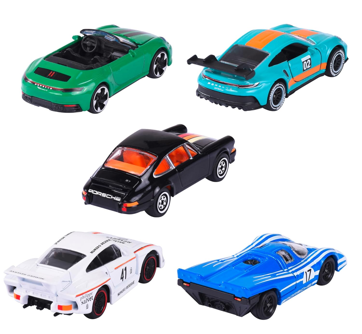 Majorette – Porsche 5-Piece Diecast Giftpack | 1:64 Scale Model Cars (Ages 3+)