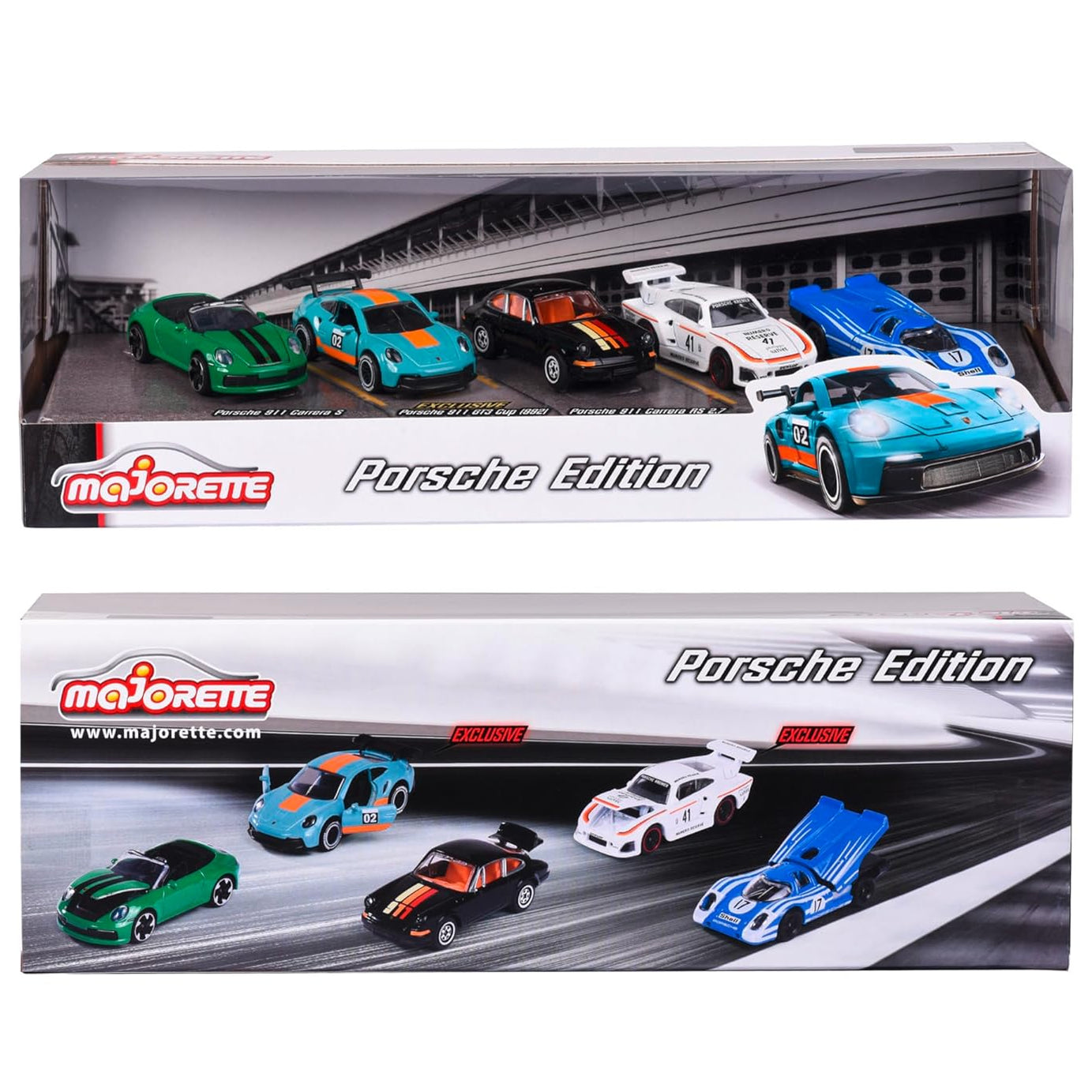 Majorette – Porsche 5-Piece Diecast Giftpack | 1:64 Scale Model Cars (Ages 3+)