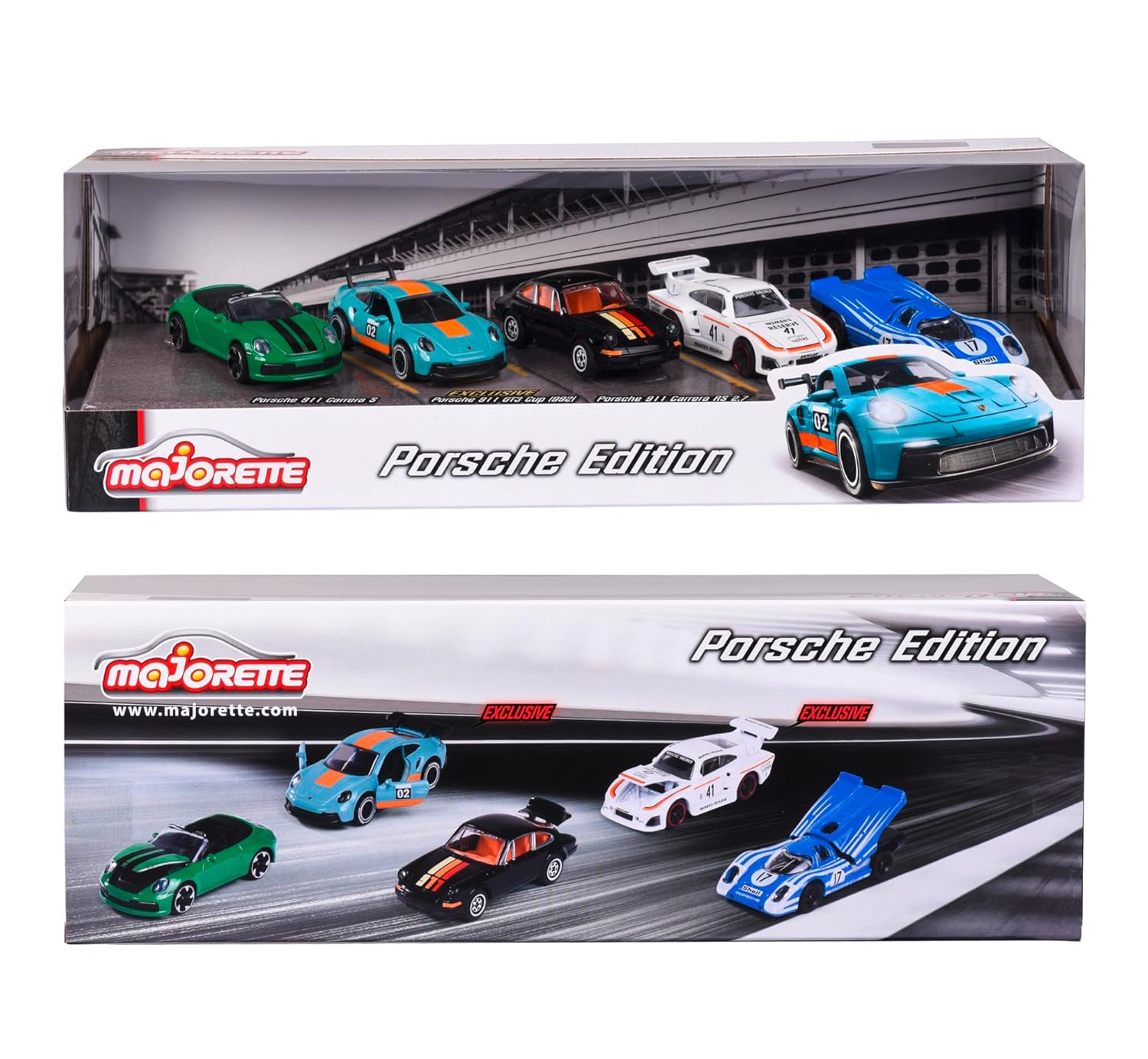 Majorette – Porsche 5-Piece Diecast Giftpack | 1:64 Scale Model Cars (Ages 3+)