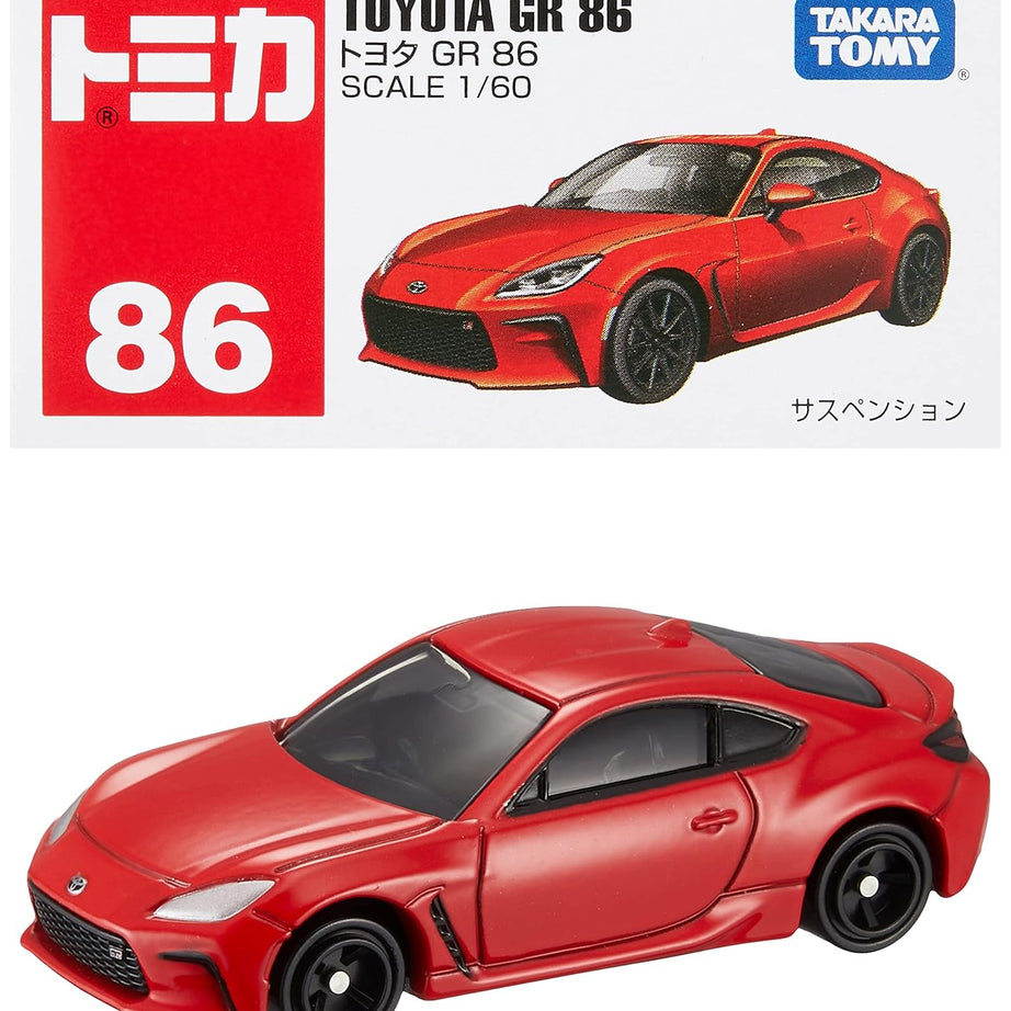 Tomica – Toyota GR 86 No.86 | Die-Cast Sports Coupe Model 1:60 Scale (Ages 3+)