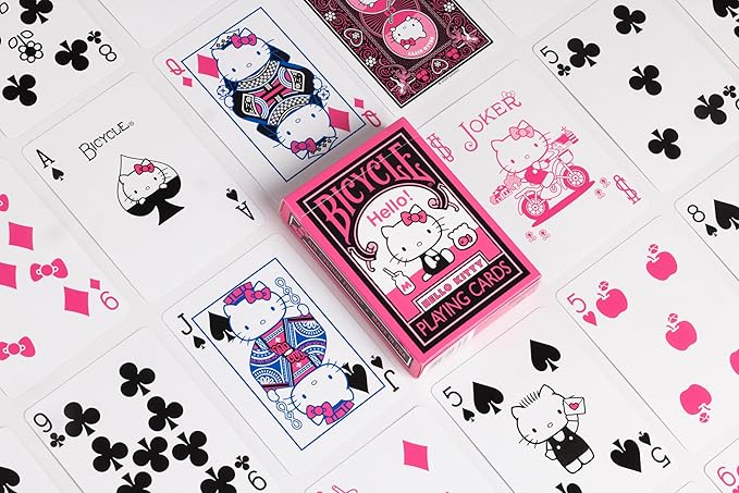 Bicycle Hello Kitty Playing Cards (Black Pink)