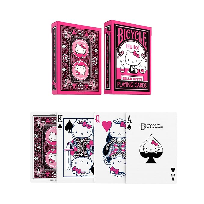 Bicycle Hello Kitty Playing Cards (Black Pink)