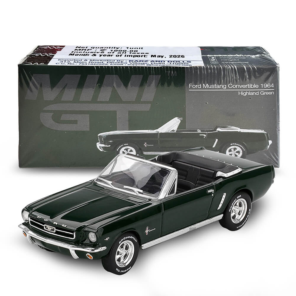 Ford Mustang Convertible 1964 Highland Green – Mini GT 1166 Boxed