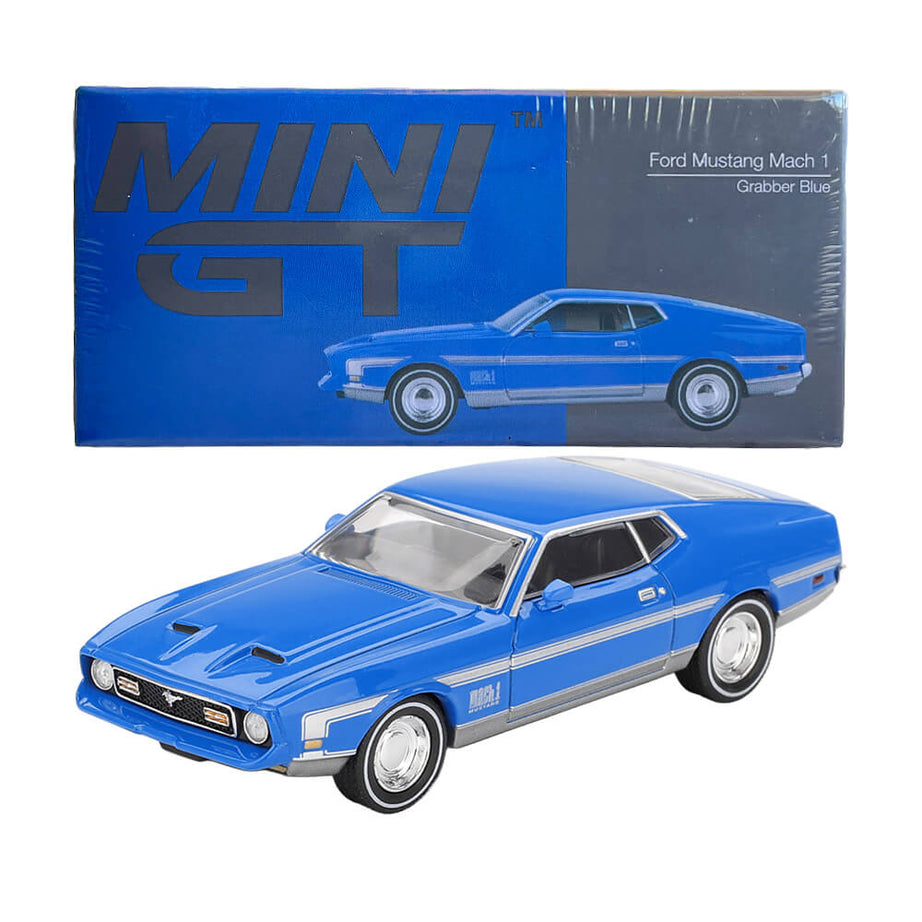 Ford Mustang Mach 1 Grabber Blue – Mini GT 1138 Boxed