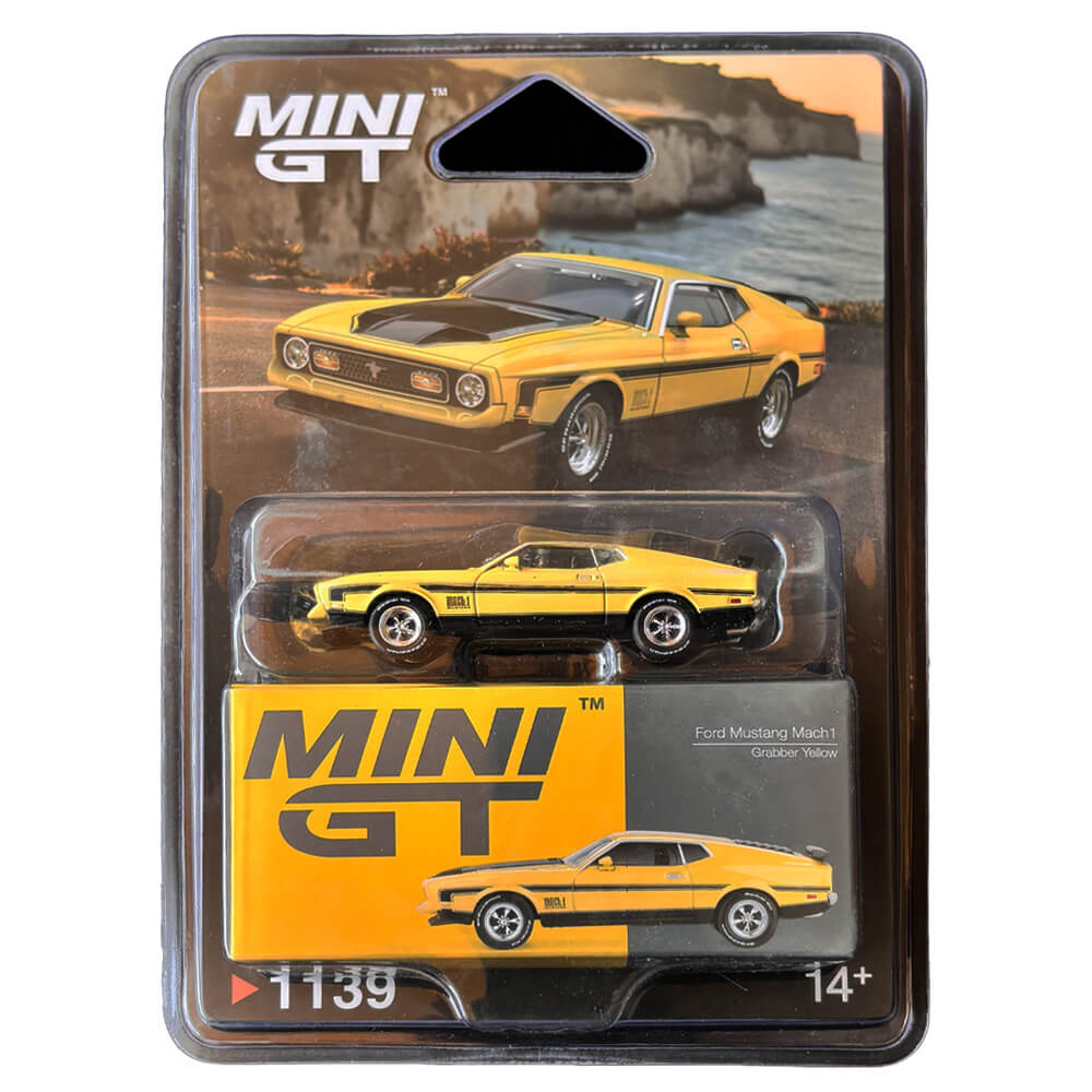 Ford Mustang Mach 1 Grabber Yellow – Mini GT 1139 Blister Pack