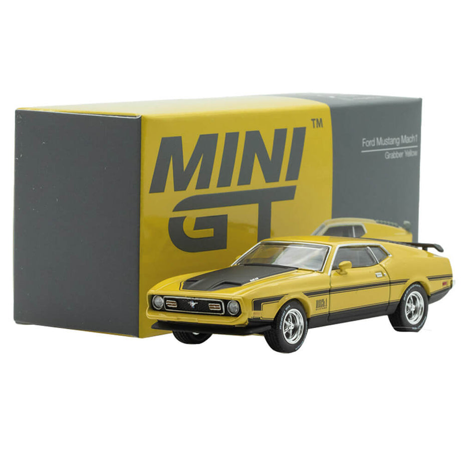Ford Mustang Mach 1 Grabber Yellow – Mini GT 1139 Boxed