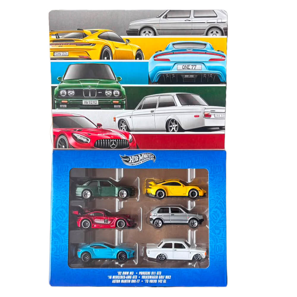Hot Wheels Silver Series Euro Style 6-Pack Box
