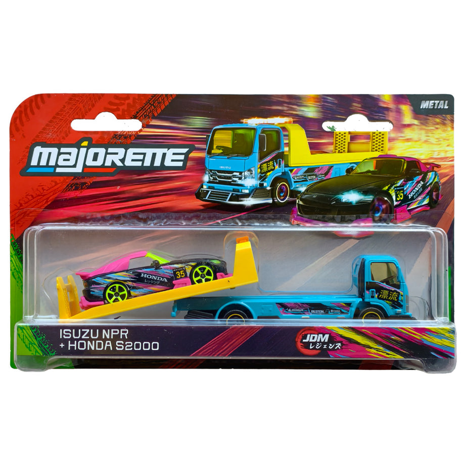 Isuzu NPR + Honda S2000 – Majorette JDM Legends Tuning Transporter