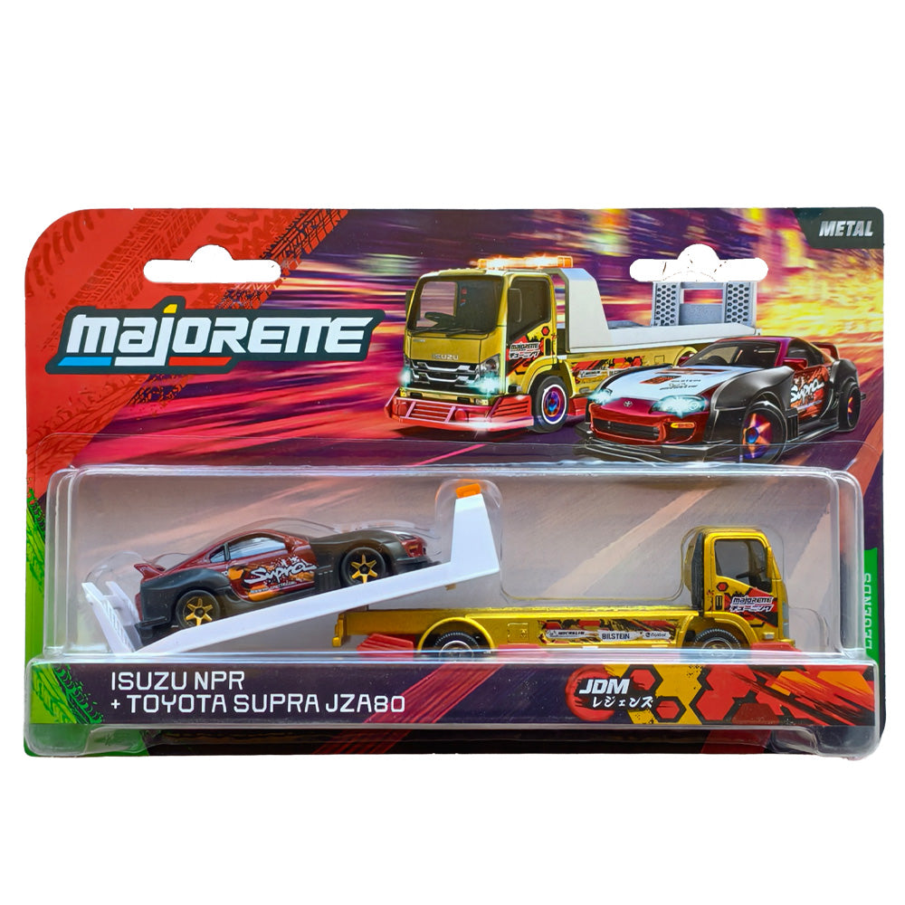 Isuzu NPR + Toyota Supra JZA80 – Majorette JDM Legends Tuning Transporter