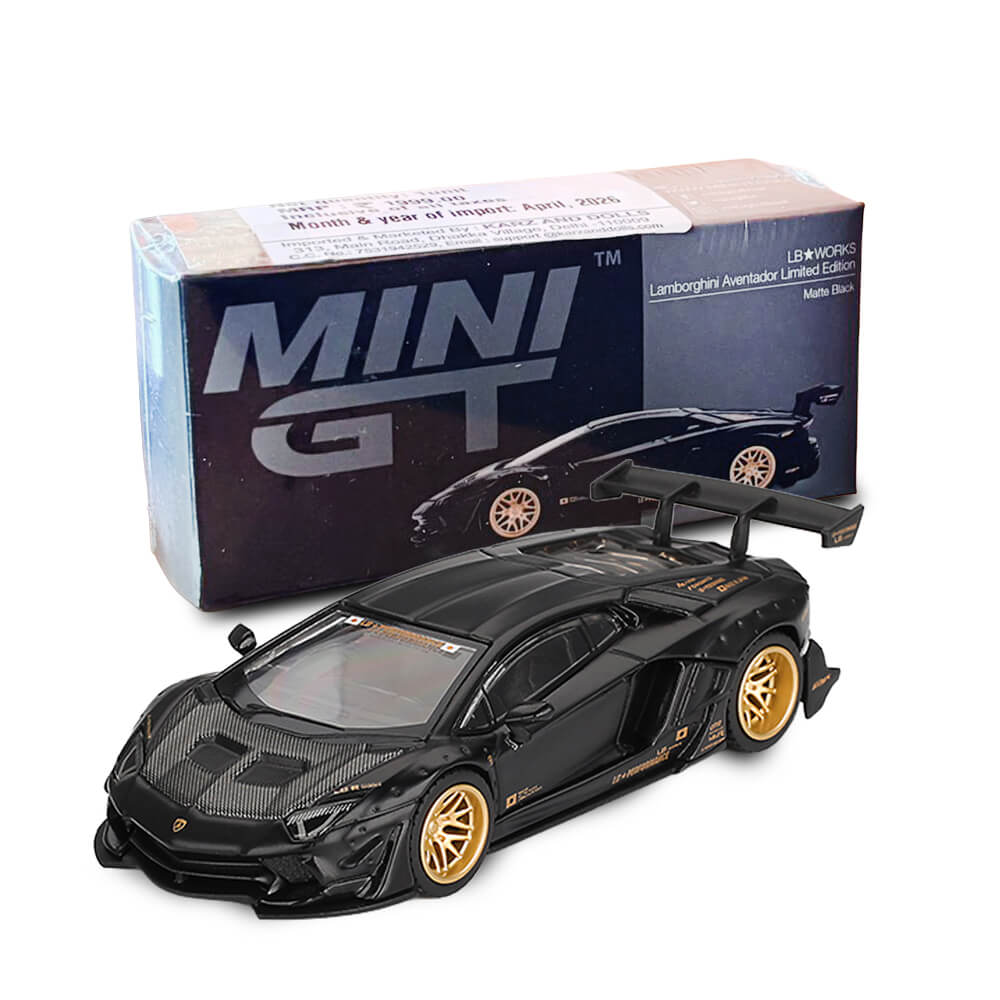 LB★WORKS Lamborghini Aventador Limited Edition Matte Black – Mini GT 1087 Boxed