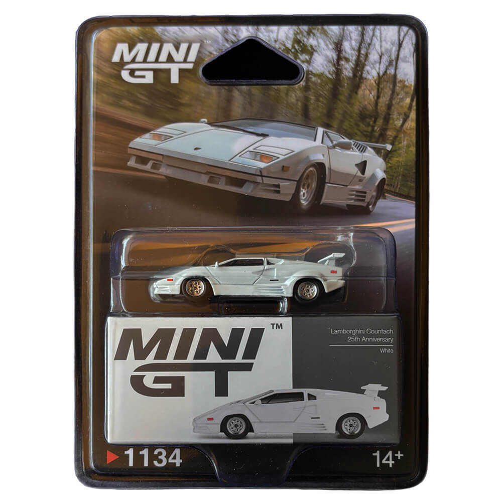 Lamborghini Countach 25th Anniversary White – Mini GT 1134 Blister Pack