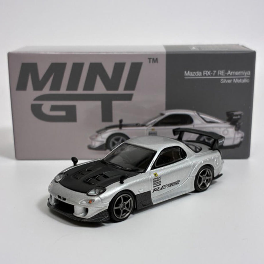 Mazda RX-7 RE-Amemiya Silver Metallic – Mini GT 1106 Boxed
