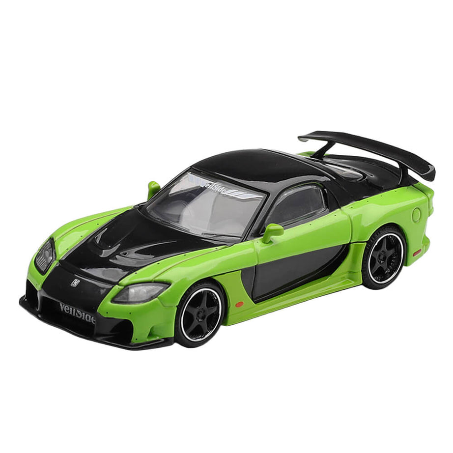 [Ships After 16 September - Tentative] Mazda RX-7 VeilSide Fortune 7 Green – MINI GT 1223 Boxed
