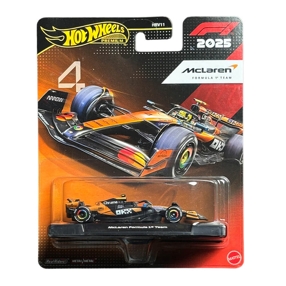 McLaren 2025 Formula 1 Team #4 – Hot Wheels Premium