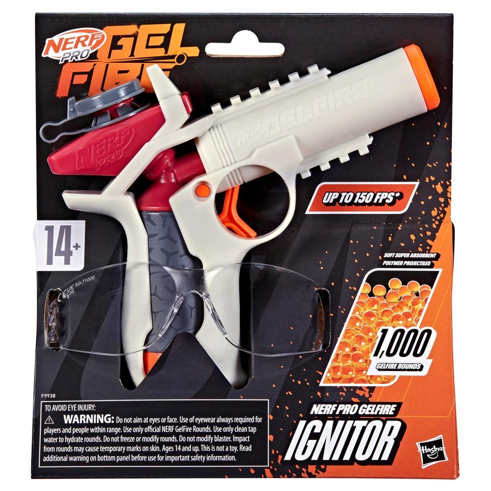 Nerf Pro Gelfire Ignitor Blaster, 1,000 Gelfire Rounds, 60 Round Capacity, 14+