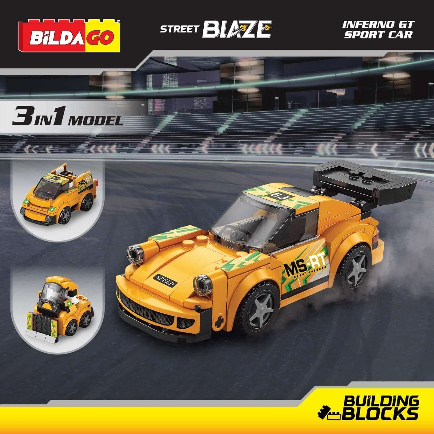 Street Blaze Inferno GT Sports Car – Bildago (SP13418) 3-in-1 Model (149 PCS)