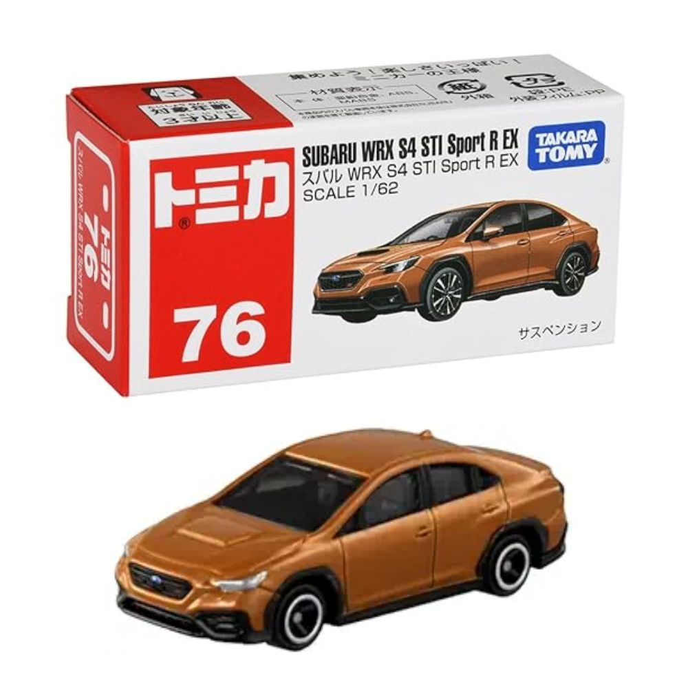 Tomica – Subaru WRX S4 STI Sport R EX No.76 | Die-Cast Performance Sedan Model 1:62 Scale (Ages 3+)
