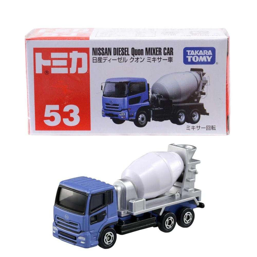 Tomica – Nissan Diesel Quon Mixer Car No.53 | Die-Cast Construction Truck Model (Ages 3+)