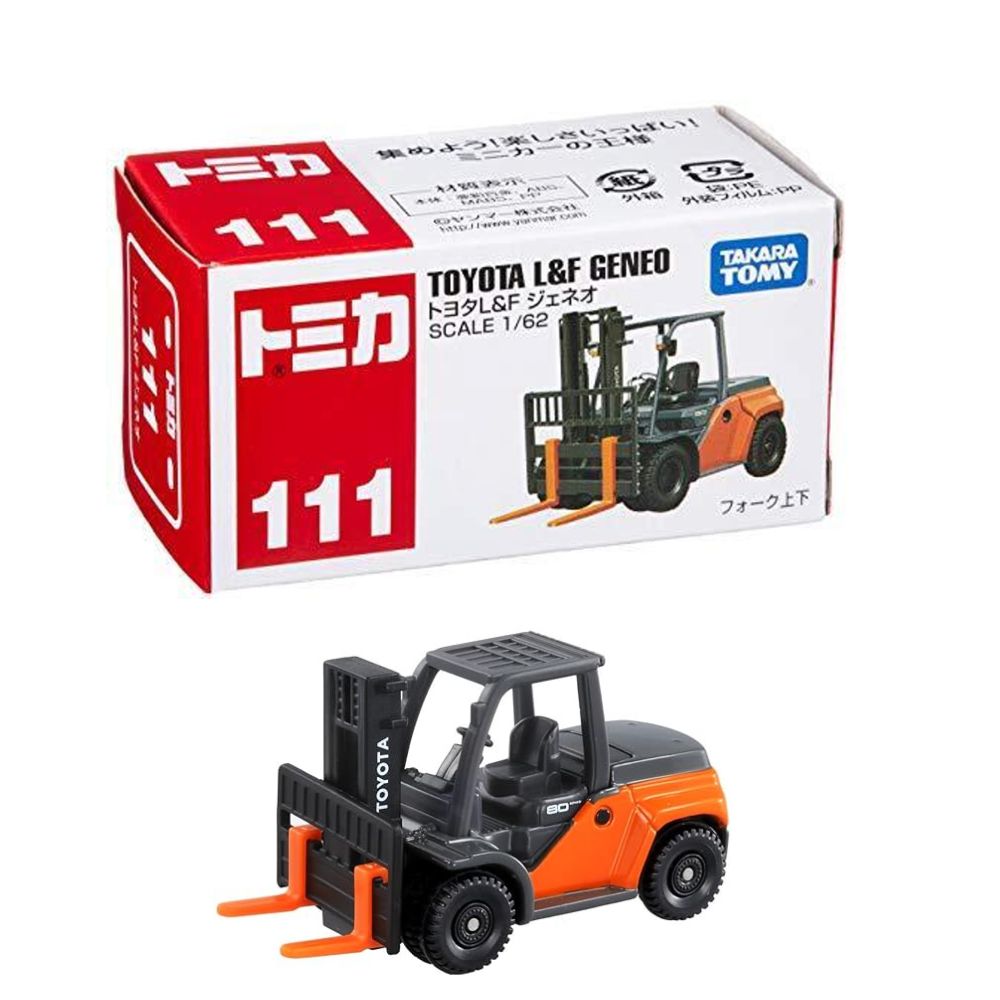 Tomica – Toyota L&F Geneo Forklift No.111 | Die-Cast Industrial Vehicle Model 1:62 Scale (Ages 3+)