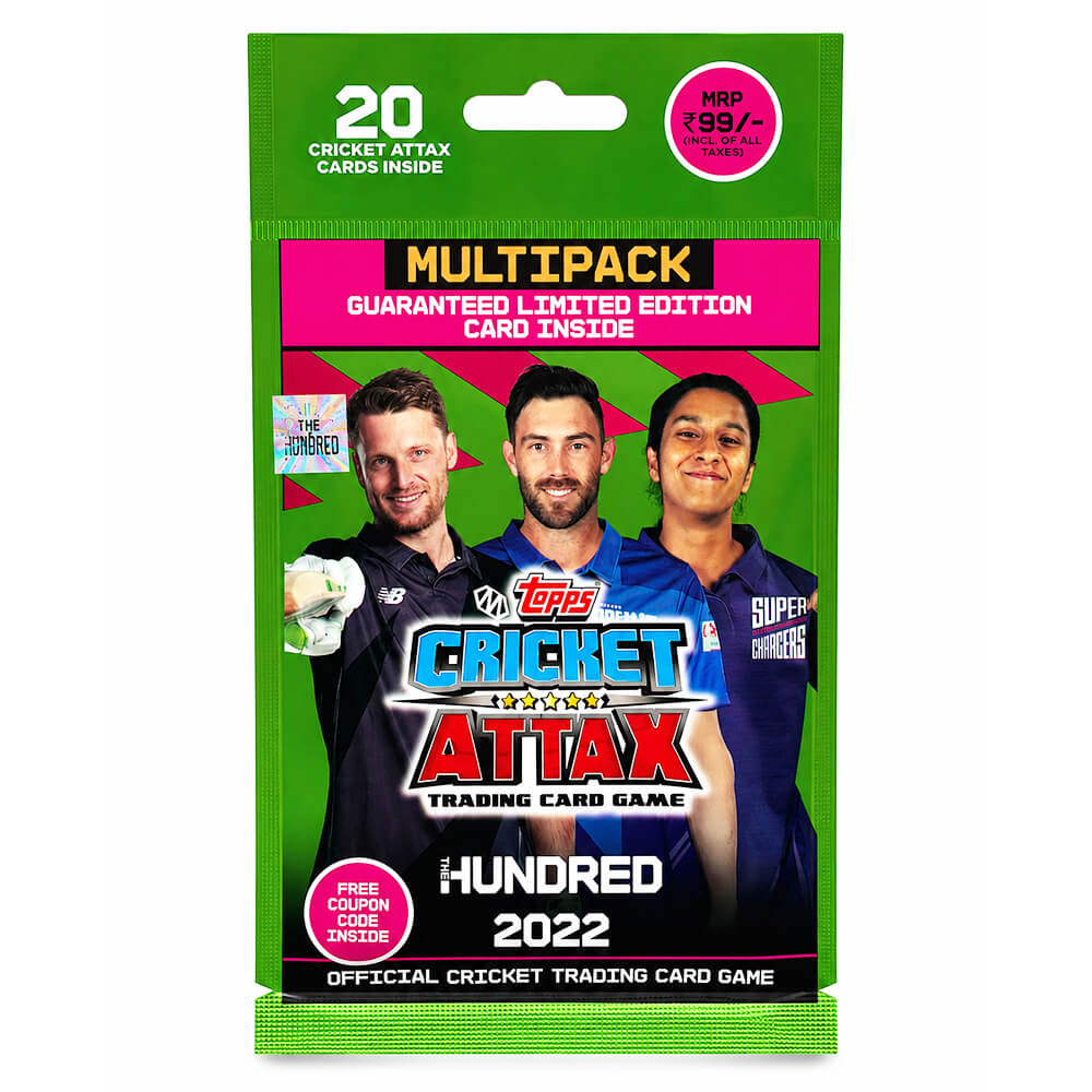 Topps Cricket Attax 2022 Multipack (20 Cards) Official Trading Card Pack