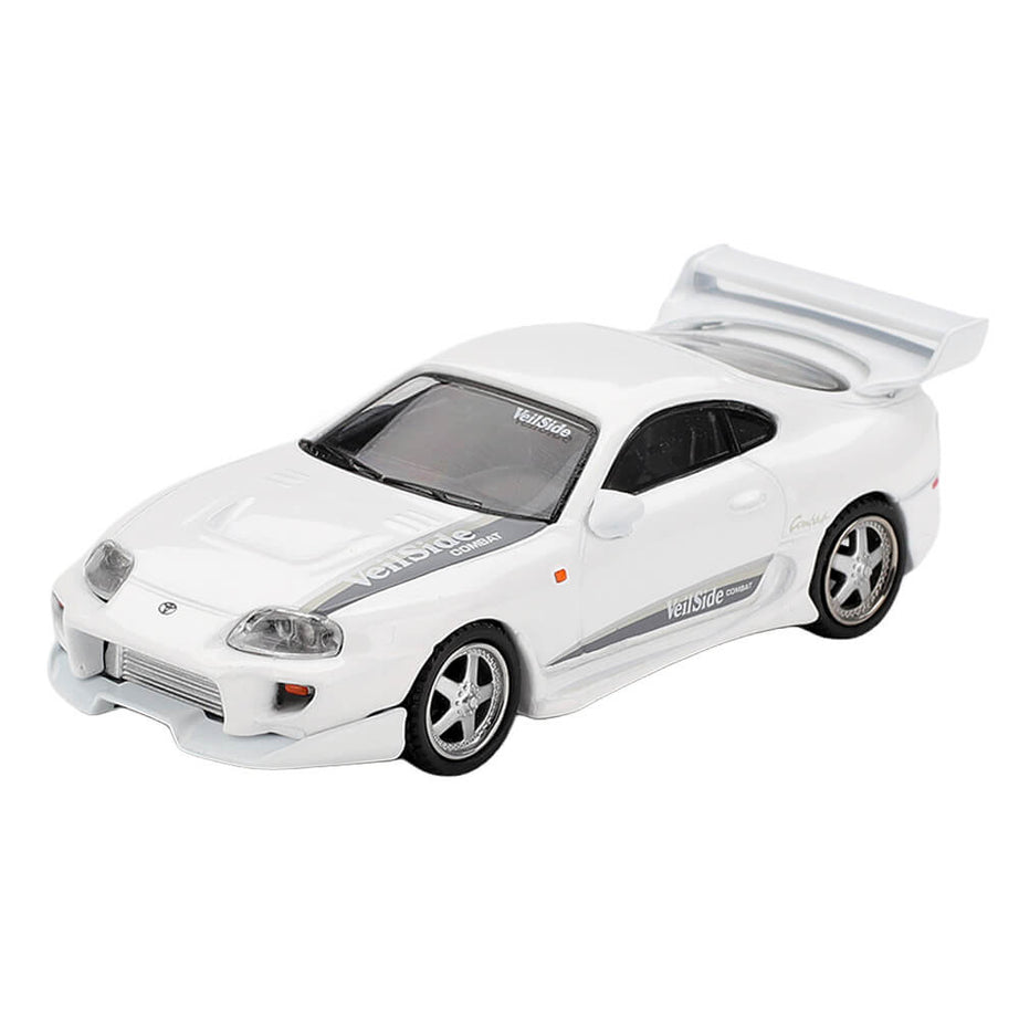 [Ships After 13 July - Tentative] Toyota Supra VeilSide Combat V-I White Pearl Metallic – MINI GT 1104 Boxed
