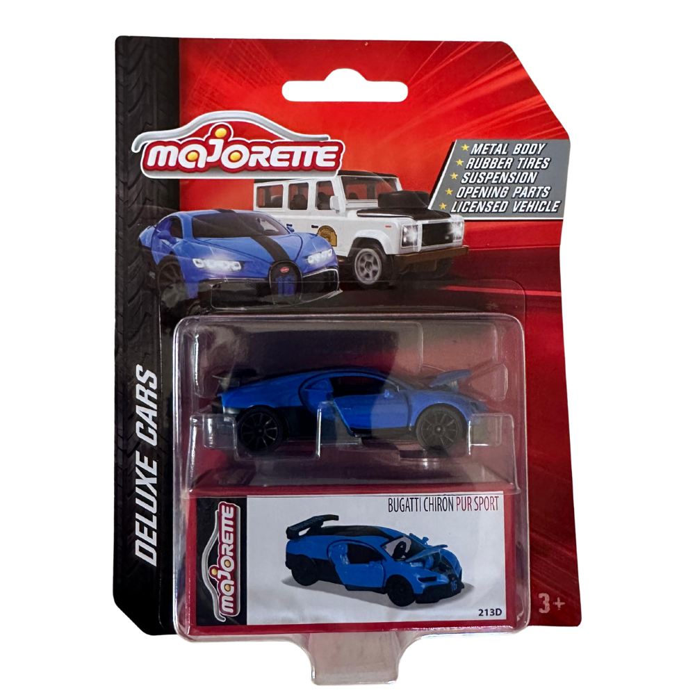 Bugatti Chiron Pur Sport, Majorette Deluxe Cars (Blue)