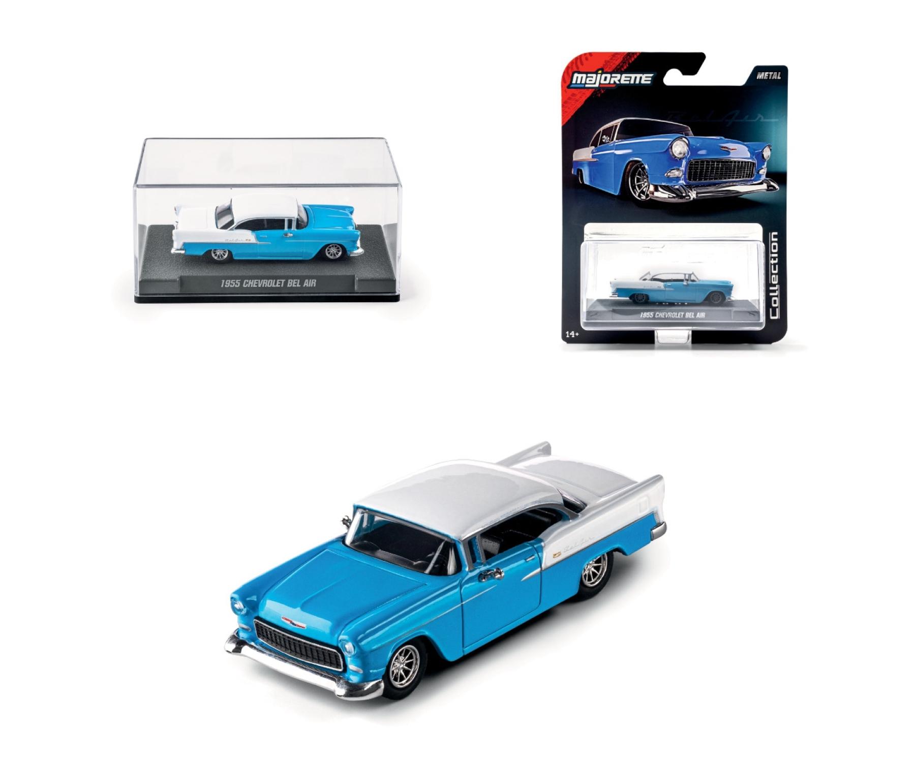 Majorette Collection – 1955 Chevrolet Bel Air Diecast Model Car | 1:64 Scale (Ages 14+)
