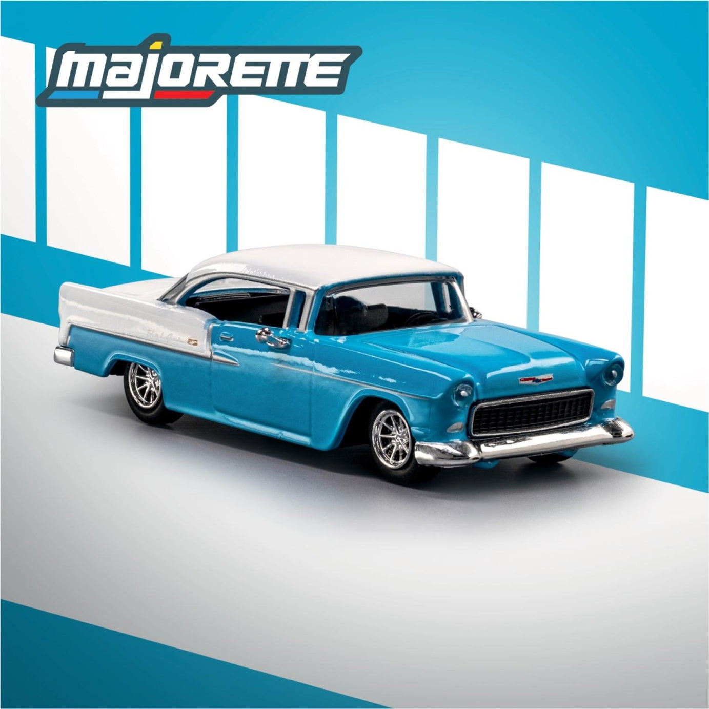 Majorette Collection – 1955 Chevrolet Bel Air Diecast Model Car | 1:64 Scale (Ages 14+)