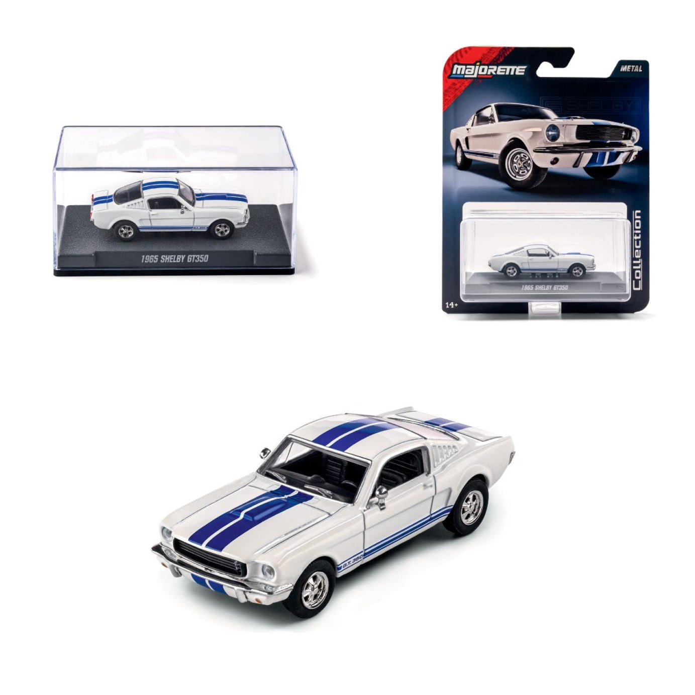 Majorette Collection – 1965 Shelby GT350 Diecast Model Car | 1:64 Scale (Ages 14+)