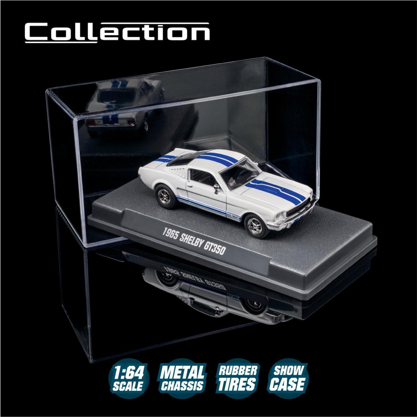 Majorette Collection – 1965 Shelby GT350 Diecast Model Car | 1:64 Scale (Ages 14+)