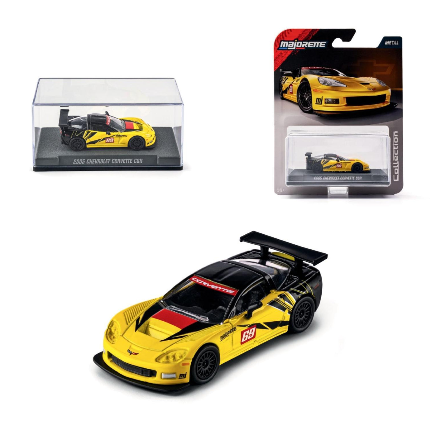 Majorette Collection – 2005 Chevrolet Corvette C6 R Diecast Model Car | 1:64 Scale (Ages 14+)