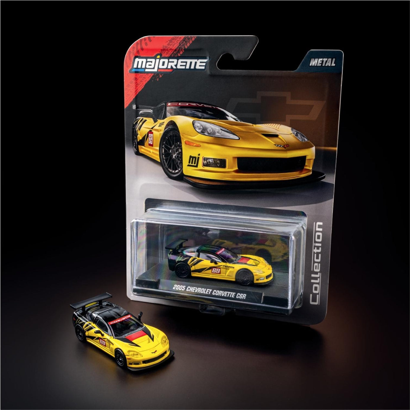 Majorette Collection – 2005 Chevrolet Corvette C6 R Diecast Model Car | 1:64 Scale (Ages 14+)