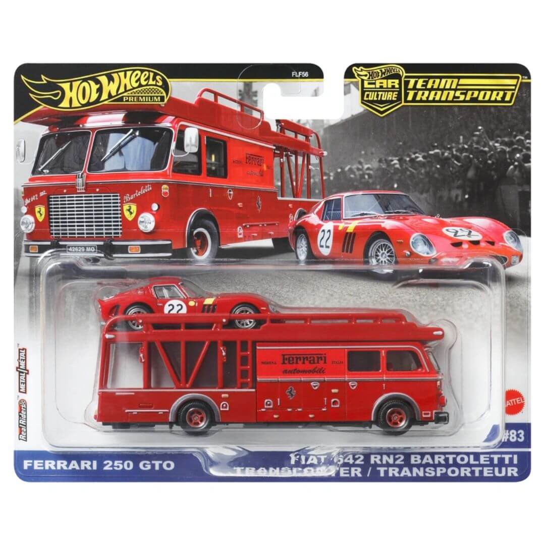 Ferrari 250 GTO & Fiat 642 RN2 Bartoletti – Hot Wheels Premium Team Transport (2 Pack)