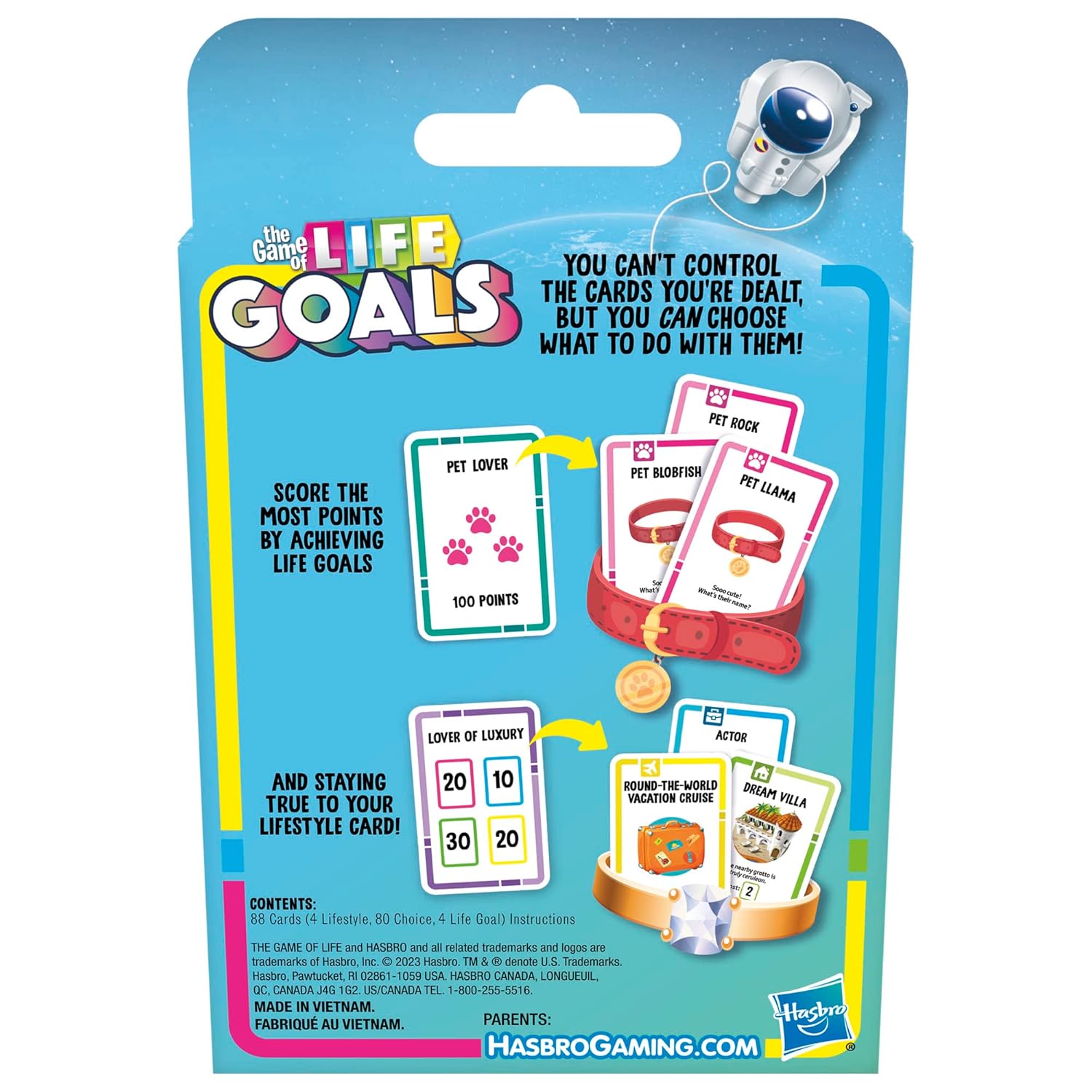 Hasbro Gaming – Game of Life: Goals Card Game | Fast & Fun Life Strategy Game (Ages 8+)