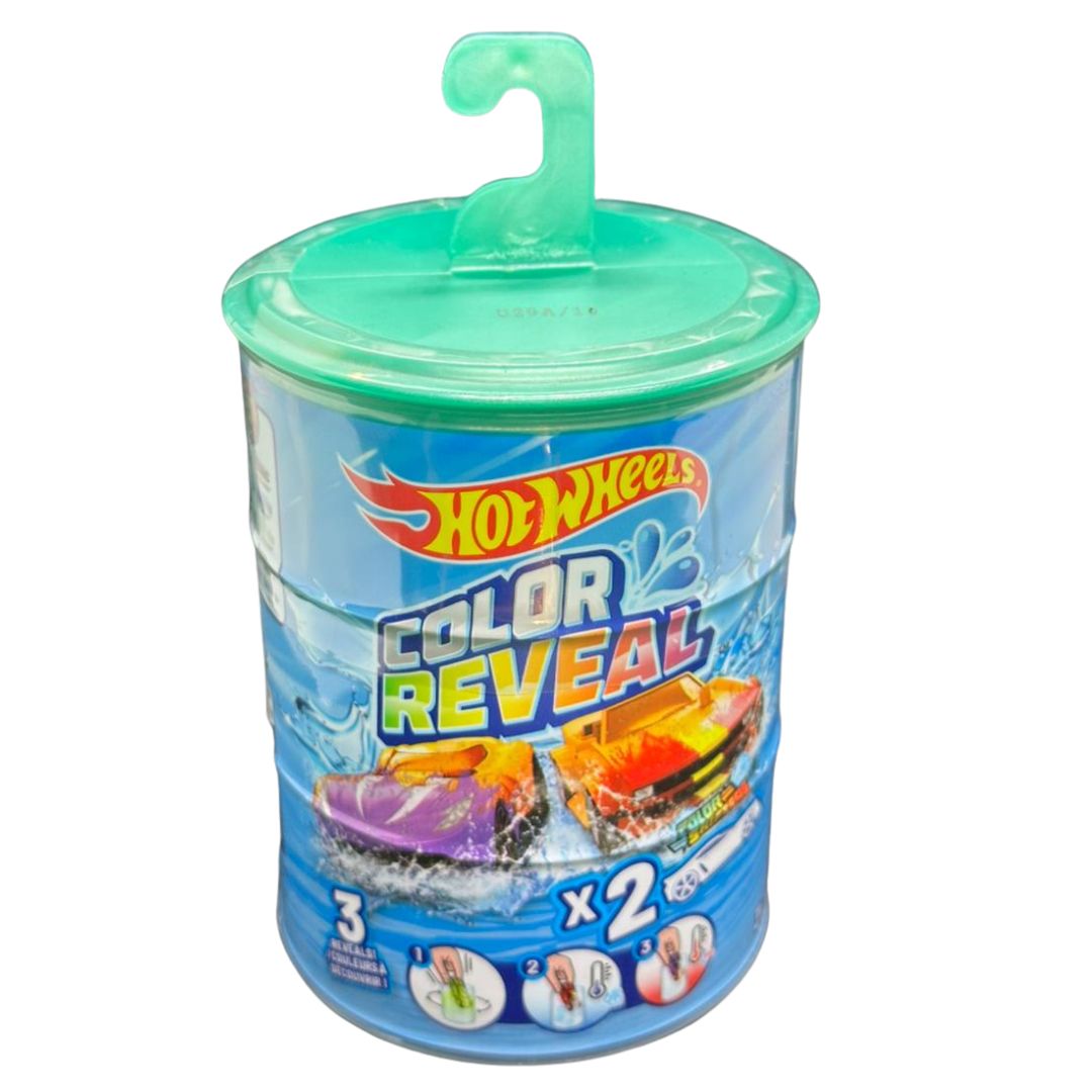 Hot Wheels Colour Reveal Pack – Green Lid (2 Color Shifters Cars, 10 to Collect)