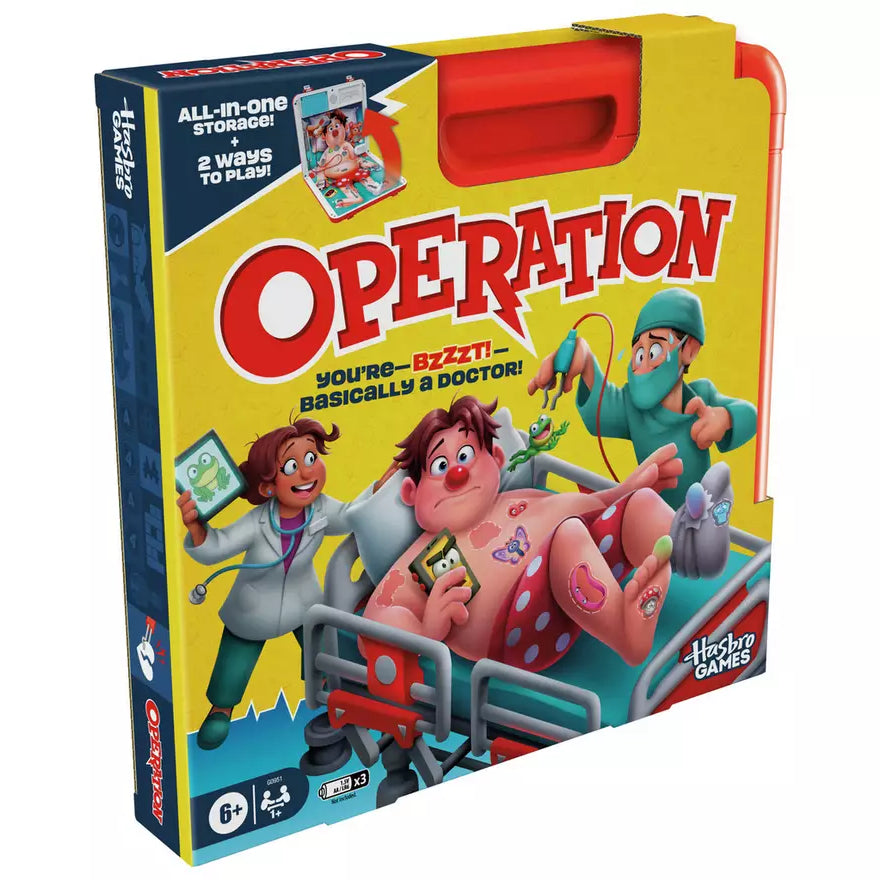 Hasbro Gaming - Classic Operation Refresh | Portable Electronic Board Game (Ages 6+)