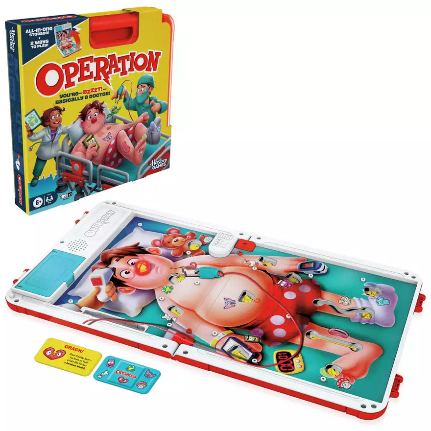 Hasbro Gaming - Classic Operation Refresh | Portable Electronic Board Game (Ages 6+)