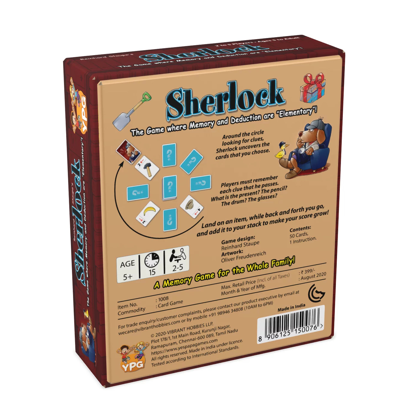 Sherlock | Fast & Fun Memory Card Game (Ages 5+)