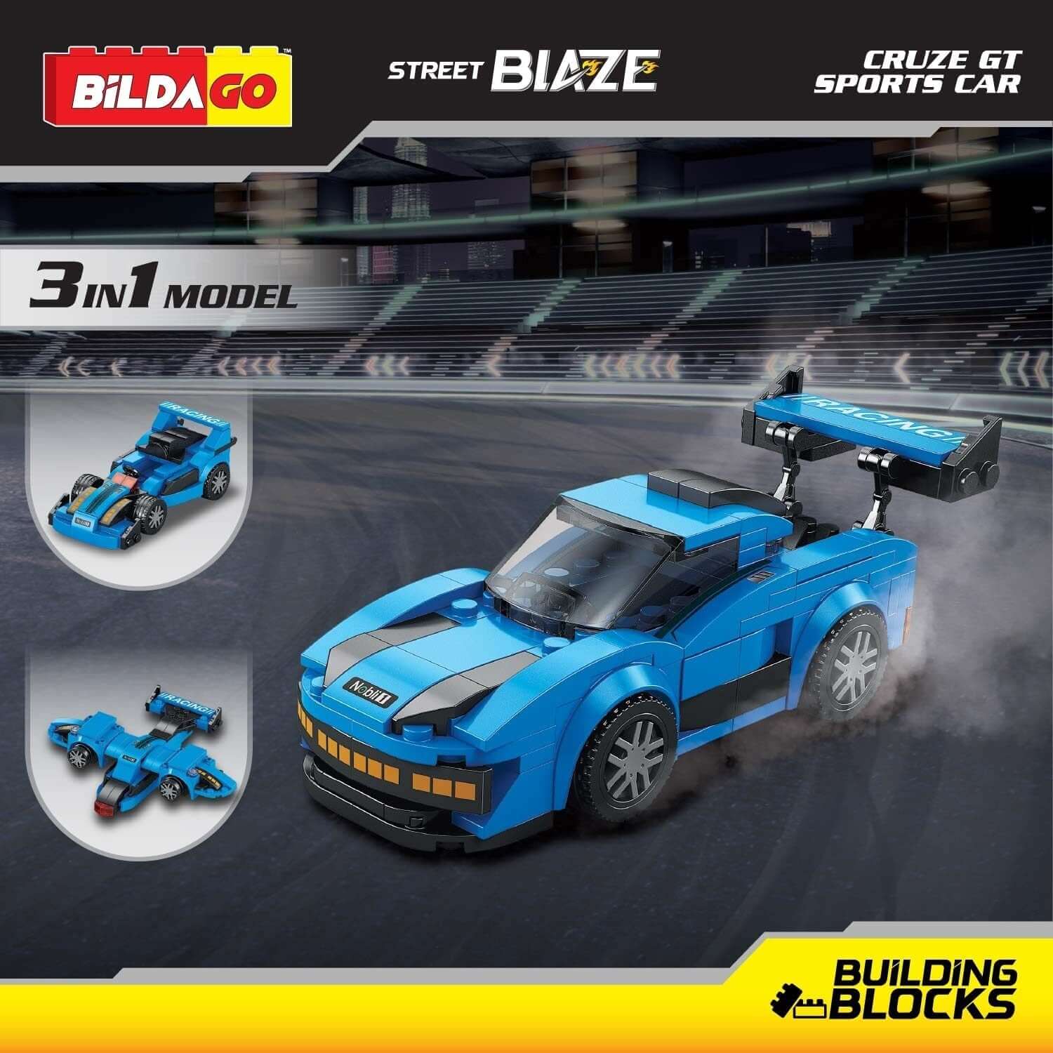 Street Blaze Cruze GT Sports Car – Bildago (SP13421) 3-in-1 Model (150 PCS)