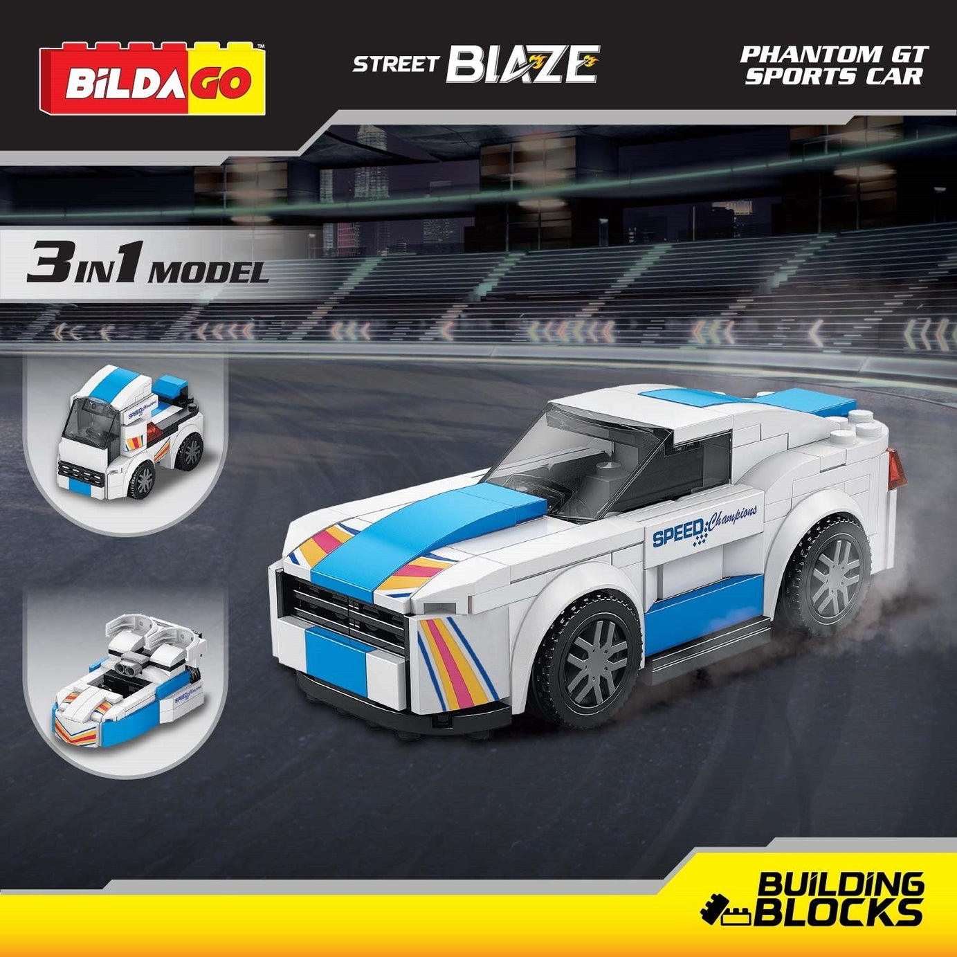 Street Blaze Phantom GT Sports Car – Bildago (SP13420) 3-in-1 Model (149 PCS)