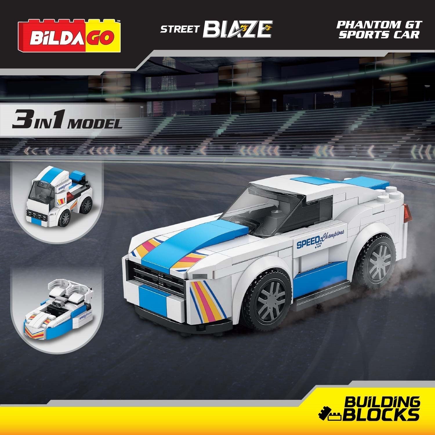 Street Blaze Phantom GT Sports Car – Bildago (SP13420) 3-in-1 Model (149 PCS)