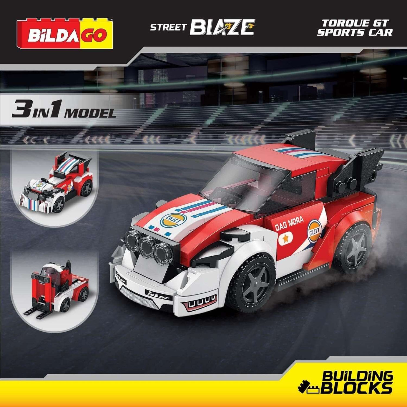 Street Blaze Torque GT Sports Car – Bildago (SP13419) 3-in-1 Model (150 PCS)